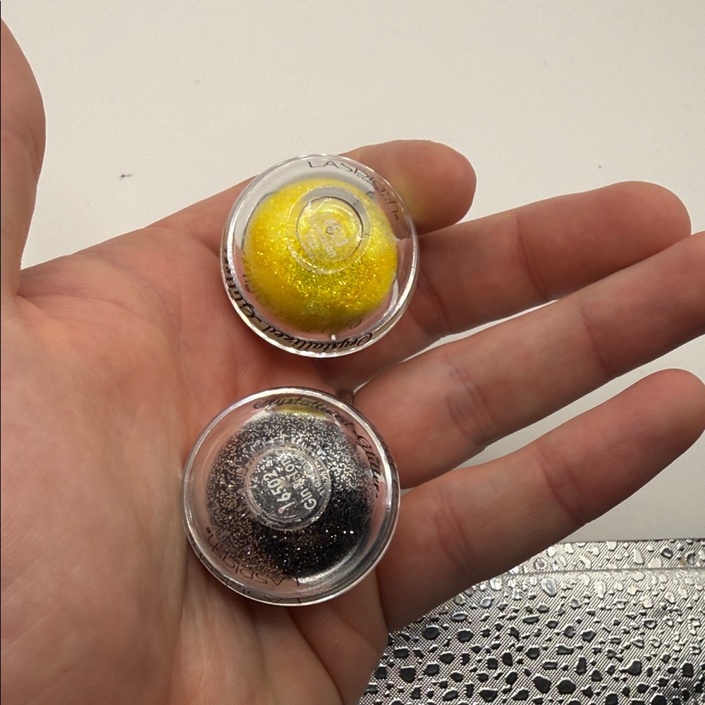 Yellow And Black Glitter Eyeshadow Set